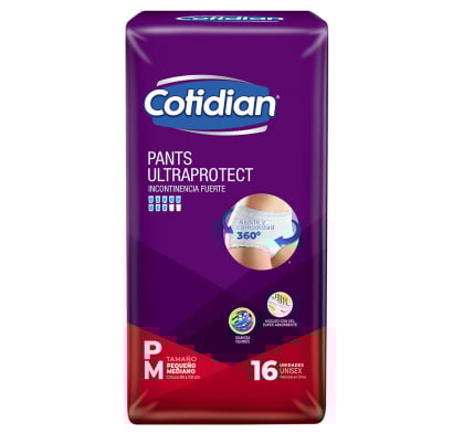 Pañales Para Adultos Cotidian Ultraprotect Pants M 16 Unidades