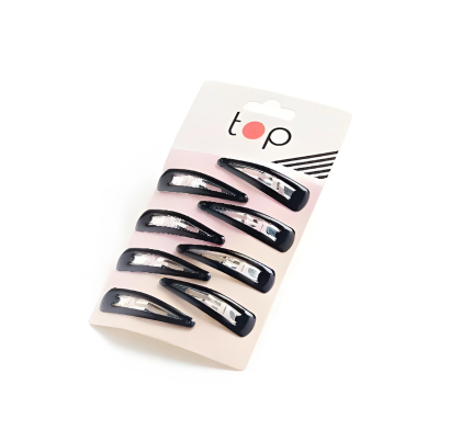 Broches Para El Pelo Top Negros 8 Unidades