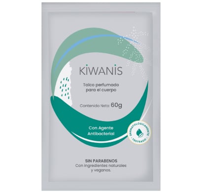 Repuesto Talco Corporal Kiwanis Antibacterial 250 G