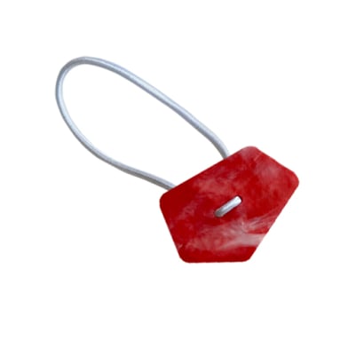 Gomita Para El Pelo Chiaramo Cuadro Rojo 1 Unidad