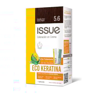 Kit Tinta Issue Keratin Color N°5.6 Castaño Claro Caoba Rojizo
