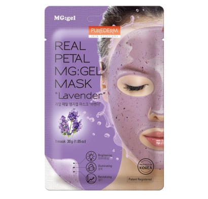 Mascarilla Facial Purederm Real Petal Lavanda 1 Unidad