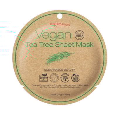Máscara Purederm Vegan Hojas De Té 1 Unidad