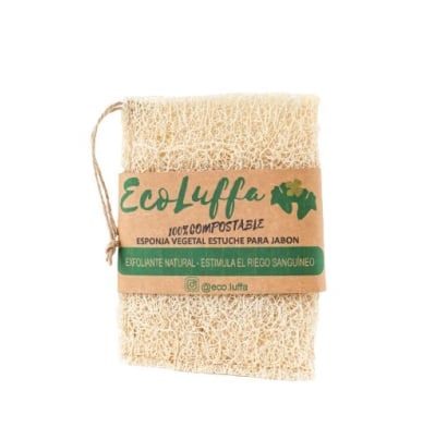 Esponja Vegetal De Baño Ecoluffa Con Estuche De Jabón 1 Unidad