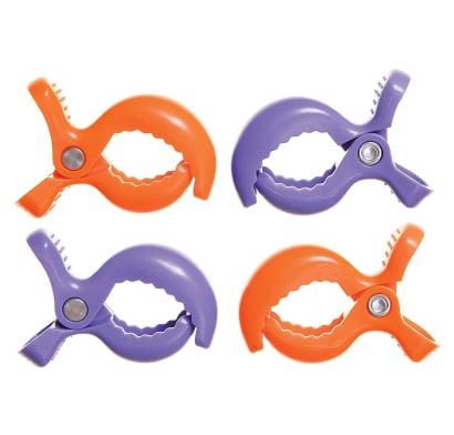 Pack Clips Para Coches Dream Baby Violeta Y Naranja 4 Unidades