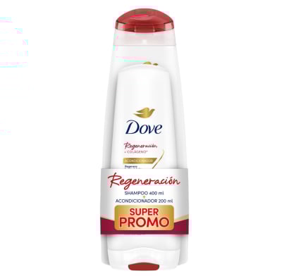 Shampoo Dove Regeneración Extrema 400 Ml  + Acondicionador 200 Ml