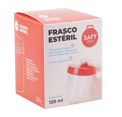 Frasco Estéril Safy De Análisis 120 Ml