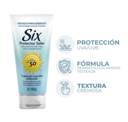 Protector Solar Six FPS50 180 ml