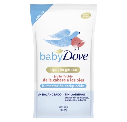 Jabón Líquido Dove Baby Humectacion Enriquecida Para Bebé 180 Ml