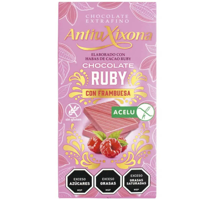 Chocolate Antiuxixona Ruby Con Frambuesa 100 G