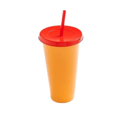 Vaso Farma Hogar Con Sorbito Naranja