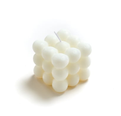 Vela Decorativa Farma Hogar Cubo Blanca