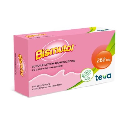 Bismutol 262 Mg 20 Comprimidos