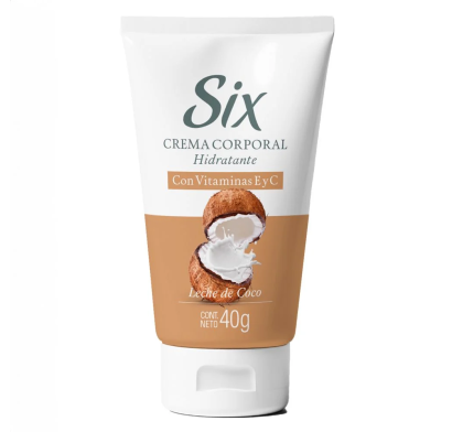 Crema Corporal Six coco Mini Talla 40 G