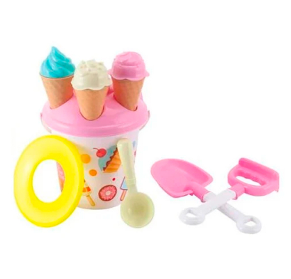 Balde Para Playa Akas Helados Con Accesorios	