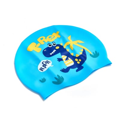 Gorra De Natación Infantil Dinosaurio