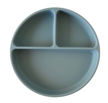 Plato Storki De Silicona Con Ventosa Celeste