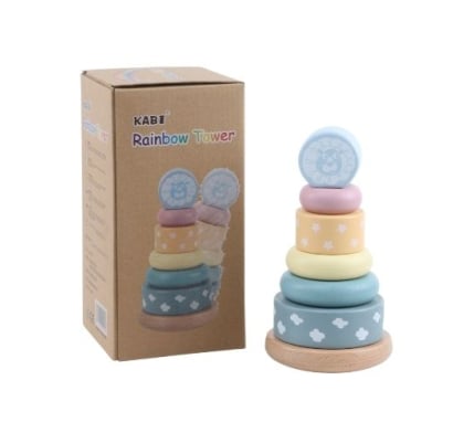 Juego Aros Apilables De Madera