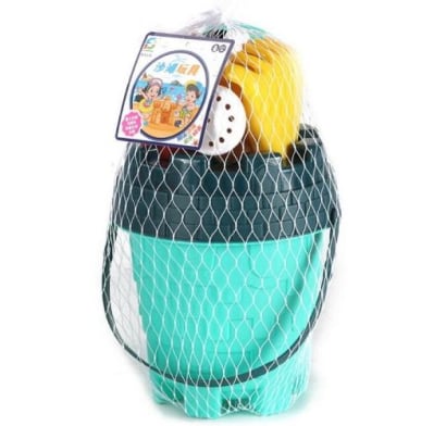 Balde Para Playa Akas Con Accesorios Azul