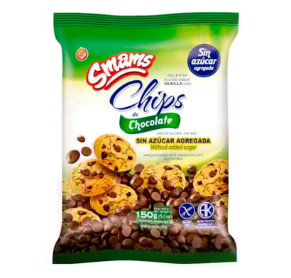Galletas Smam Chips Choco Sin Azúcar 150 G