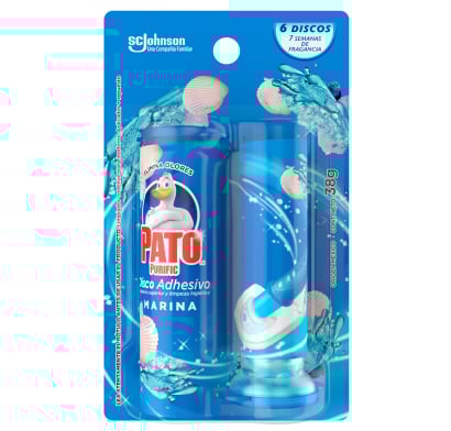 Discos Adhesivos Para Inodoro Pato Marina Aplicador + Repuesto 38 G