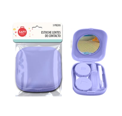 Estuche Safy Para Lentes De Contacto Lila 5 Piezas