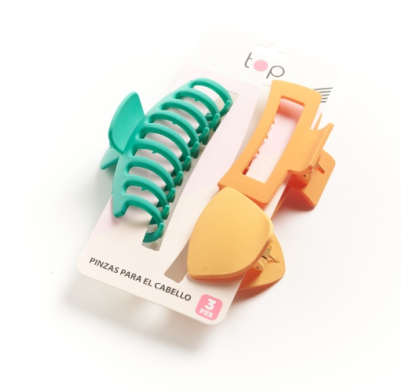 Pinzas Para El Pelo Top 3 Unidades Varios Colores Y Formas