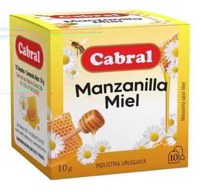 Té Manzanilla Con Miel Cabral 10 Saquitos
