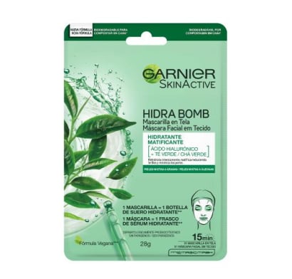 MASCARILLA EN TELA GARNIER SKINACTIVE TÉ VERDE X 1 U