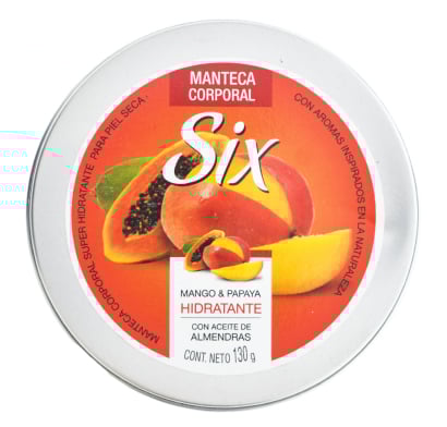 Manteca Corporal Six Mango Y Papaya 130 G