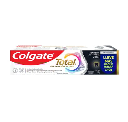 Pasta De Dientes Colgate Total Carbón Activado con Flúor 140 G
