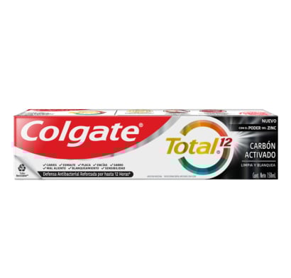 Pasta De Dientes Colgate Total 12 Carbón 90 G
