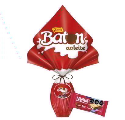 Huevo De Pascuas Garoto Batón Leche N°15 186 G