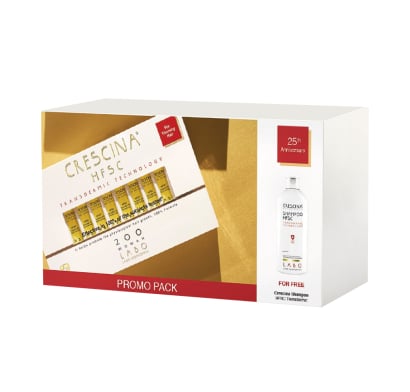 Pack Crescina Re-growth Woman 200 20 Unidades + Shampoo 200 Ml