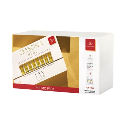 Pack Crescina Re-growth Man 500 20 Unidades + Shampoo 200 Ml