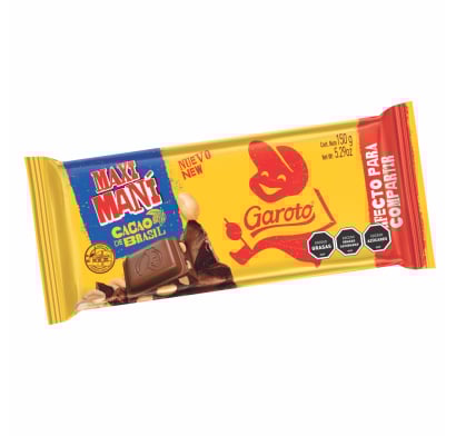 Tableta De Chocolate Jumbo Garoto Maní 150 G