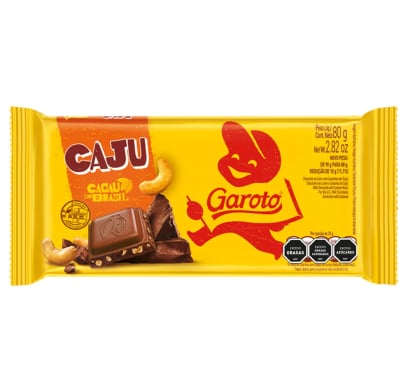 Tableta De Chocolate Jumbo Garoto Castañas 80 G