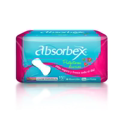 Protectores Diarios Absorbex 15 Unidades