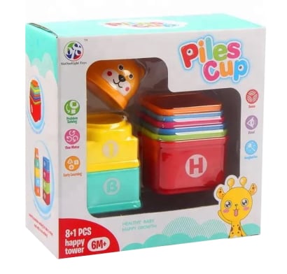 Juego Cubos Apilables En Caja