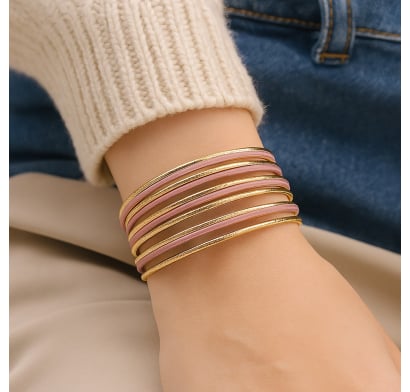 Set De Pulseras Finas Diferentes Colores
