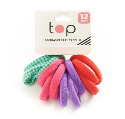 Gomitas Para El Pelo Top Multicolor 12 Unidades