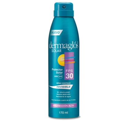 Protector Solar Dermaglós Spray Invisible Fps30 170 Ml
