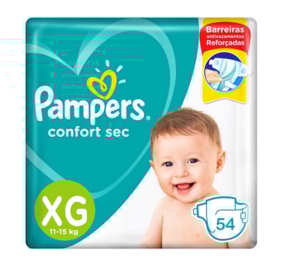 Pañales Pampers Confort Sec Xg 54 Unidades