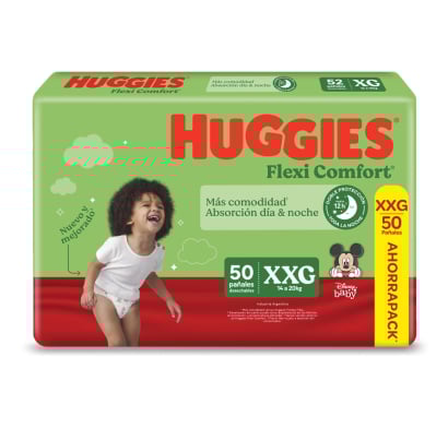 Pañales Huggies Flexi Comfort Talle Xxg 50 Unidades