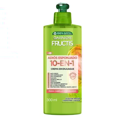 Crema Para Peinar Fructis 10en1 Adiós Esponjado 300 Ml
