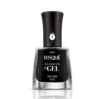 Esmalte Risqué Efecto Gel Preto Caviar 9.5 Ml