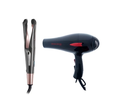 Combo Beauty Style Planchita 2 En 1+ Secador De Pelo Súper Mega Turbo Profesional