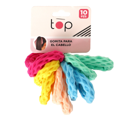 Gomitas Para El Pelo Top Colores Vivos 10 Unidades