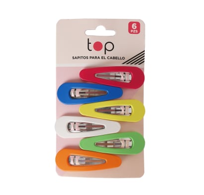 Broches Para El Pelo Top Colores 6 unidades