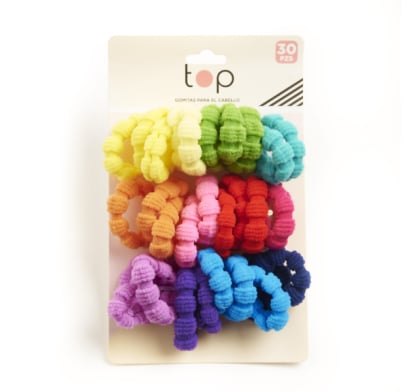 Gomitas Para El Pelo Top 30 Unidades Varios Colores